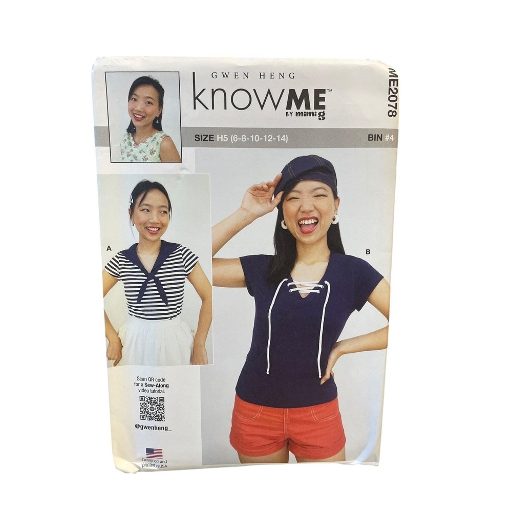 knowME ME2078 Misses‎ Knit Tops Size 6-14 Modern Sewing Pattern